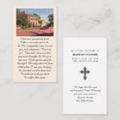 Pink Red Yellow Green Blue Memorial Service Card Visitekaartje (Voorkant / Achterkant)