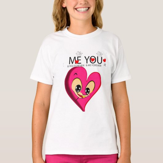 Pink Redheart valentijn`s T-shirt (Voorkant)