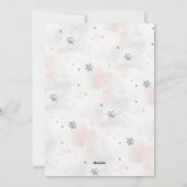 Pink Reindeer Christmas Feestdagenkaart (Achterkant)