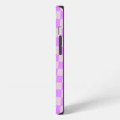 Pink retro checker pattern Case-Mate iPhone case Hoesje (Linkerkant)