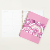 Pink Retro Circles Pattern Planner (Display)
