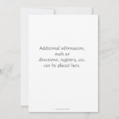Pink Retro Floral Invitation Kaart (Achterkant)