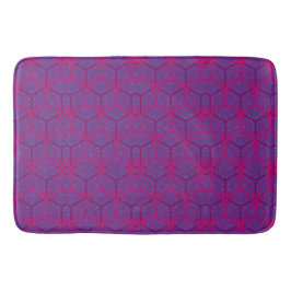 Pink retro geometric pattern  badmat