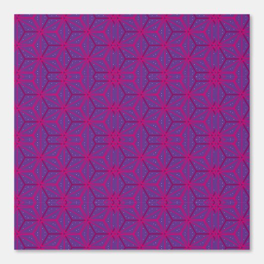 Pink retro geometric pattern  behang (Voorkant)