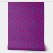 Pink retro geometric pattern  behang (Afrollen)