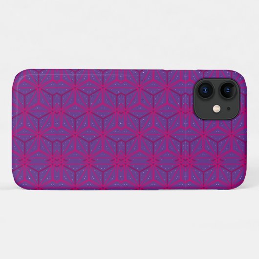 Pink retro geometric pattern  Case-Mate iPhone case (Achterkant (horizontaal))