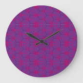 Pink retro geometric pattern  grote klok (Voorkant)