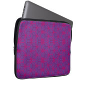 Pink retro geometric pattern  laptop sleeve (Voorkant Rechts)