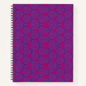 Pink retro geometric pattern  notitieboek (Voorkant)