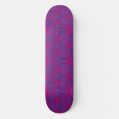 Pink retro geometric pattern  persoonlijk skateboard (Voorkant)