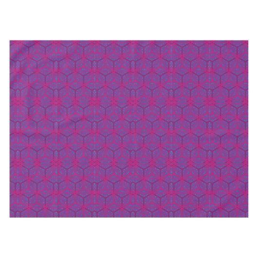 Pink retro geometric pattern  tafelkleed (Voorkant (Horizontaal))