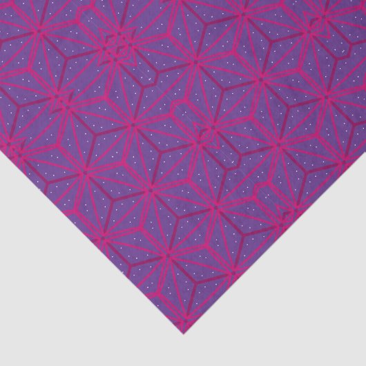 Pink retro geometric pattern tissuepapier (Detail)