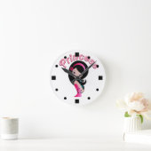 Pink Retro Princess Wall klok (Huis)