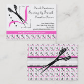 Pink Retro Seamstressverandering Tailor Visitekaartje (Voorkant / Achterkant)