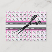 Pink Retro Seamstressverandering Tailor Visitekaartje (Achterkant)