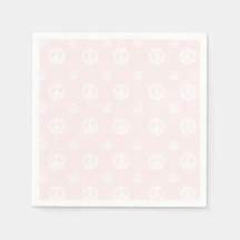 Pink Retro Surf Hippie Peace Sign Birthday