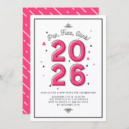 Pink Retro Typografie 2017 Nieuwjaarsfeest Kaart