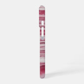 Pink Rhodochrosite Marble Agate Stone Pattern iPhone 16 Hoesje (Linkerkant)