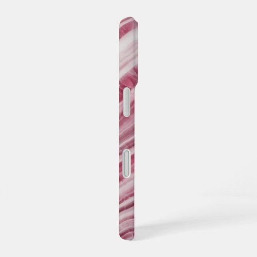 Pink Rhodochrosite Marble Agate Stone Pattern iPhone 16 Hoesje (Rechterkant)