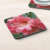 Pink Rhododendron Bloom Floral Bier Onderzetter (Linkerzijde)