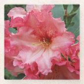 Pink Rhododendron Bloom Floral Glazen Onderzetter (Voorkant)