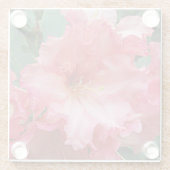 Pink Rhododendron Bloom Floral Glazen Onderzetter (Achterkant)