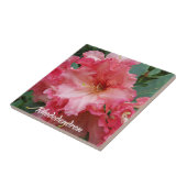 Pink Rhododendron Bloom Floral Tegeltje (Zijkant)