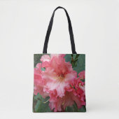 Pink Rhododendron Bloom Floral Tote Bag (Voorkant)