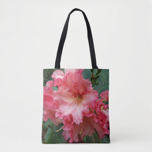 Pink Rhododendron Bloom Floral Tote Bag (Voorkant)