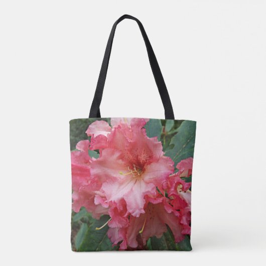 Pink Rhododendron Bloom Floral Tote Bag (Achterkant)