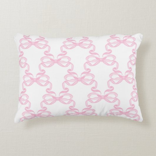 Pink Ribbon Accent Kussen (Voorkant)