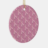 Pink Ribbon Awareness Keramisch Ornament (Rechts)