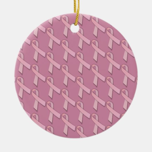 Pink Ribbon Awareness Keramisch Ornament (Voorkant)