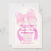 Pink Ribbon Baby shower Arch White Kaart (Voorkant)