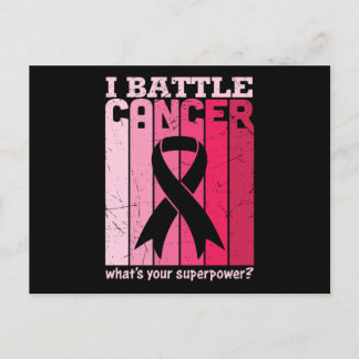Pink Ribbon Battle Cancer Survivor Support Warrior Briefkaart