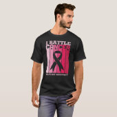 Pink Ribbon Battle Cancer Survivor Support Warrior T-shirt (Voorkant volledig)
