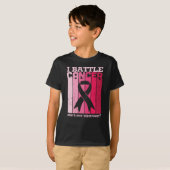 Pink Ribbon Battle Cancer Survivor Support Warrior T-shirt (Voorkant volledig)