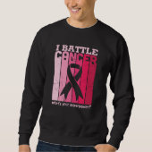 Pink Ribbon Battle Cancer Survivor Support Warrior Trui (Voorkant)