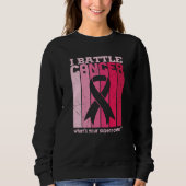 Pink Ribbon Battle Cancer Survivor Support Warrior Trui (Voorkant)