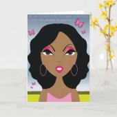 Pink Ribbon - Bewustzijn Kaart (Gele Bloem)