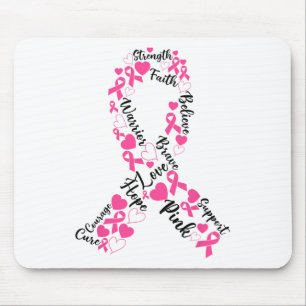 Pink Ribbon Borstkanker Awareness Month Survior Muismat