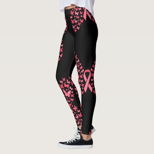Pink Ribbon borstkanker Bewustzijn Leggings (Links)