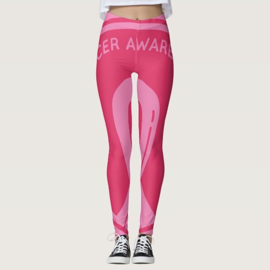 Pink Ribbon borstkanker Bewustzijn Leggings (Voorkant)
