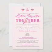 Pink Ribbon Borstkanker Bewustzijn Luncheon Kaart (Voorkant)