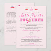 Pink Ribbon Borstkanker Bewustzijn Luncheon Kaart (Voorkant / Achterkant)