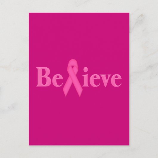Pink Ribbon borstkanker geloven Briefkaart (Voorkant)
