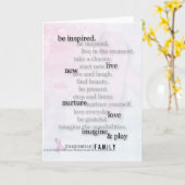 Pink Ribbon Borstkanker Inspiratiekaart Kaart (Gele Bloem)