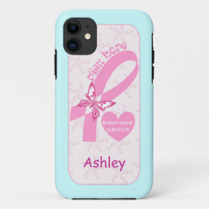 Pink Ribbon Borstkanker overlevende op maat iPhone 11 Hoesje