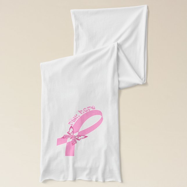 Pink Ribbon borstkanker overlevende vlinder Sjaal (Links)