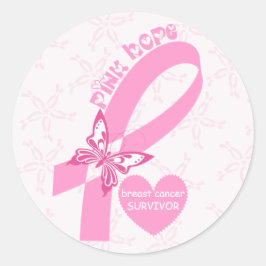 Pink Ribbon Borstkanker Ronde Sticker